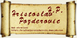 Hristoslav Pozderović vizit kartica